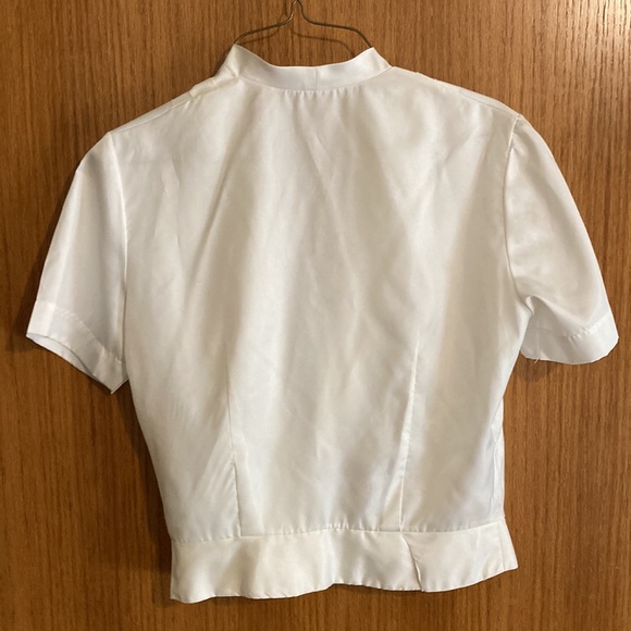 Vintage Judy Bond white Shirt Sleeve Blouse - Picture 8 of 8